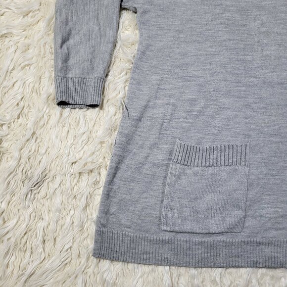 Talbots 100% Soft Merino Wool Tunic Turtleneck Cozy Oversized Gray Sweater 2X - Picture 3 of 13